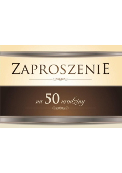 Zaproszenie Urodziny 50 ZT08 (10szt.)