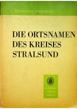 Die ortsnamen des kreises stralsund