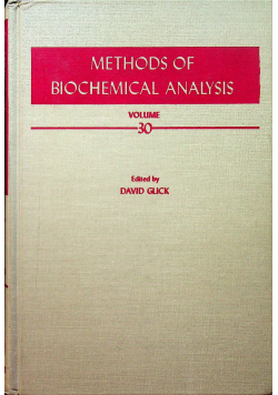 Methods of biochemical analysis vol 30
