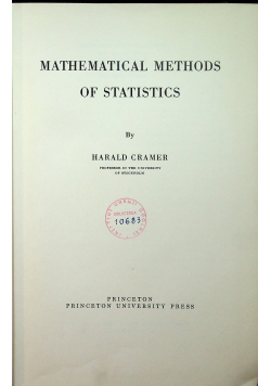 Mathematical methods of statistica
