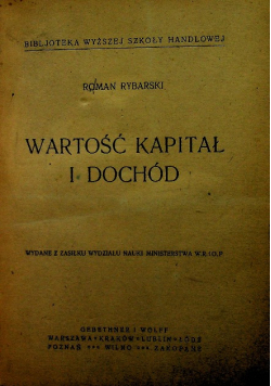 Rybarski wartość kapitał i dochód