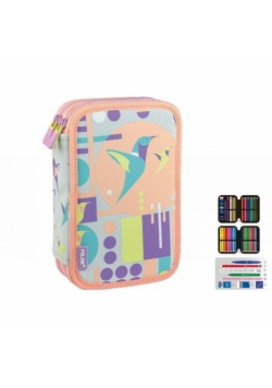 Piórnik 2 poz. z wyprawką Sugar Colibri MILAN