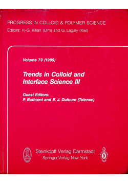 Trends in colloid and Interface Science III volume 79