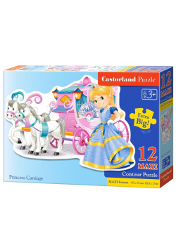 Puzzle 12 maxi Princess Carriage CASTOR Nowa