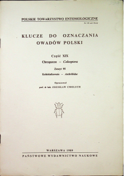 Klucze do oznaczania owadów Polski Część XIX Zeszyt 95