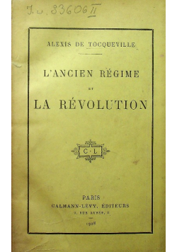 Lancien regime et la revolution 1928 r.