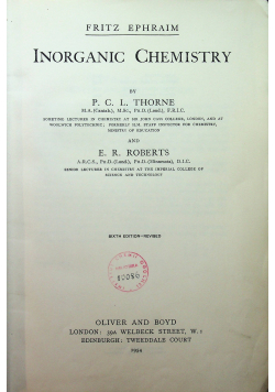 Inorganic Chemistry