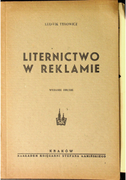Liternictwo w reklamie 1946 r.