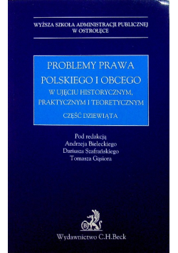 Problemy prawa polskiego i obcego część dziewiąta