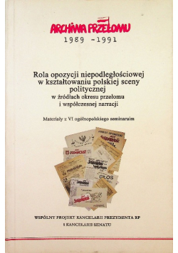 Rola opozycji niepodległościowej w kształtowaniu polskiej sceny politycznej