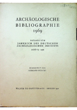 Archaologische bibliographie 1969
