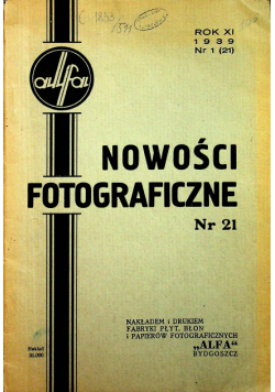 Nowości fotograficzne nr 21 1939 r