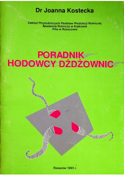 Poradnik hodowcy dżdżownic z autografem autora