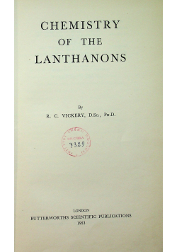 Chemistry of the lanthanons