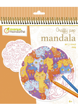Kolorowanka Graffy Pop Mandala Plątanina kotów