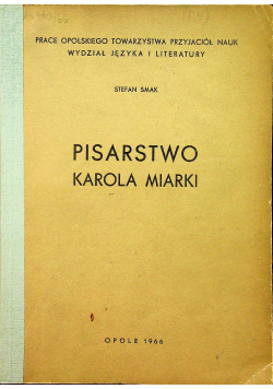 Pisarstwo Karola Miarki
