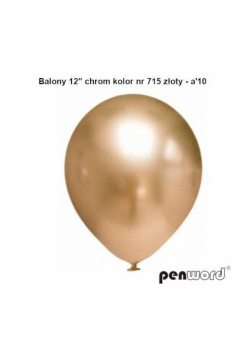 Balony chromowane złote 30,5cm 10szt