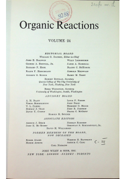 Organic reactions vol 24