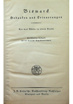 Gedanken und Erinnerungen 1919 r.