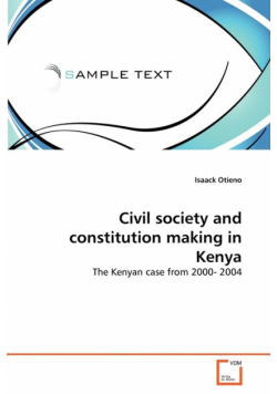 Civil society and constitution making in Kenya