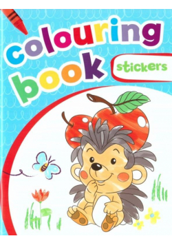 Colouring book z naklejkami. Niebieska