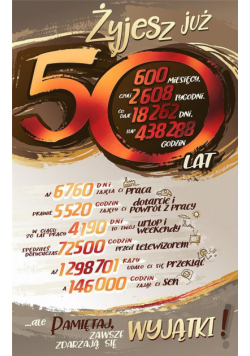 Kartka okolicznościowa Urodziny 50 ST03