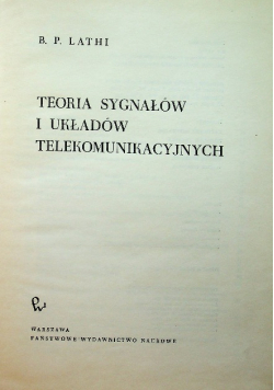 Teoria Sygnałów i układów Telekomunikacyjnych