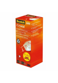 Taśma klejąca Scotch Crystal Clear 19mm (8szt)
