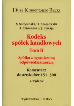 Kodeks spółek handlowych tom 2 Spółka z ograniczoną odpowiedzialnością