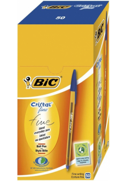 Długopis Cristal Fine czarny (50szt) BIC