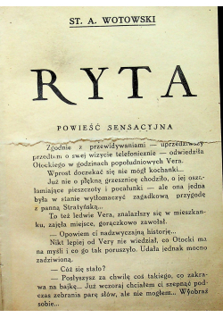 Ryta powieść sensacyjna / Akta T / Pierścień młodości