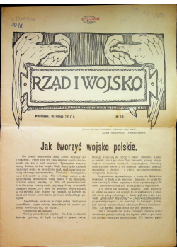 Rząd i wojsko nr 10 1917r