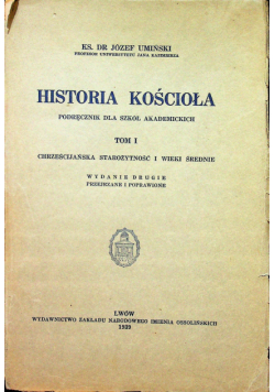 Historia Kościoła tom I 1939r.