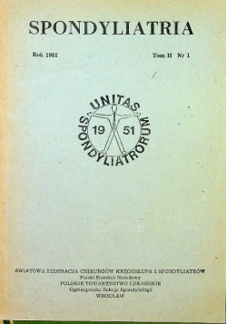 Spondyliatria tom II nr 1