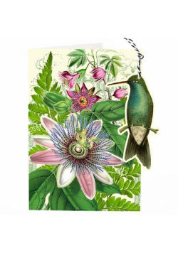 Karnet B6 i zawieszka z kopertą - Passiflora