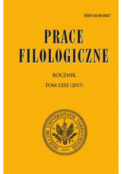 Prace Filologiczne Rocznik tom XLI