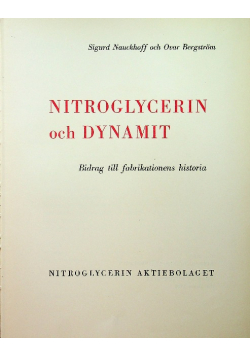Nitroglycerin Och Dynamit