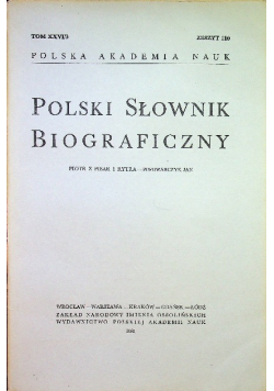 Polski słownik biograficzny tom XXVI zeszyt 110