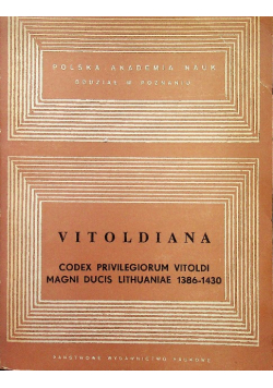 Vitoldiana Codex privilegiorum vitoldi magni