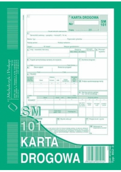 Numerowana karta drogowa SM 101