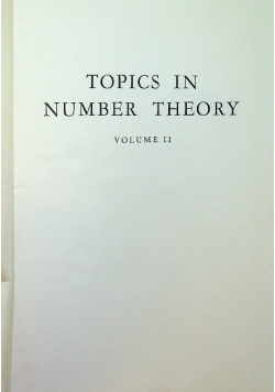 Topics in number theory