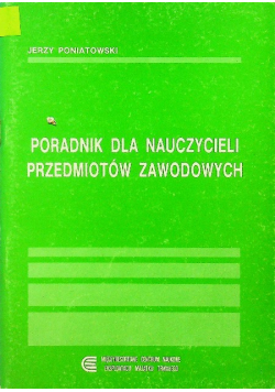 Poradnik dla nauczycieli przedmiotów zawodowych