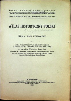 Atlas historyczny Polski Serja A 1930r