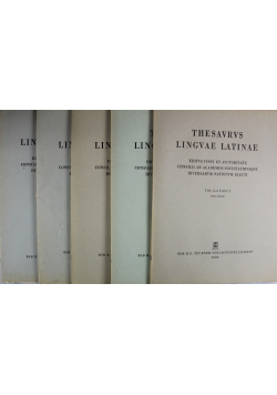 Thesavrvs Lingvae Latinae vol X część 1 do 5