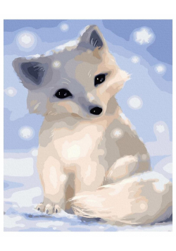 Malowanie po numerach - Mały, słodki lis 40x50cm