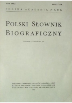 Polski Słownik Biograficzny Tom XXX nr 1 Zeszyt 124