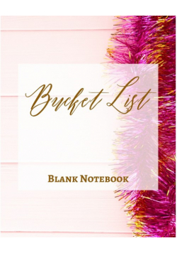 Bucket List - Blank Notebook - Write It Down - Pastel Rose Pink Gold Wood Abstract  Design - Shiny Sparkle Luxury Fun