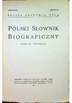 Polski Słownik Biograficzny Tom XXVII zeszyt 112