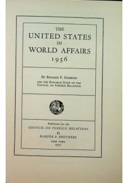 The United States in world Affairs 1956