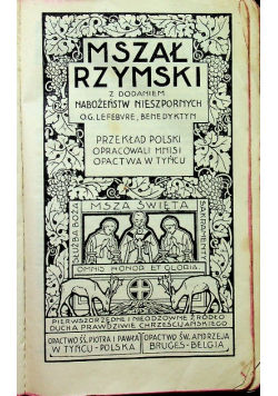 Mszał Rzymski z dodaniem nabożeństw 1949 r